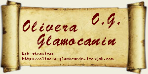 Olivera Glamočanin vizit kartica